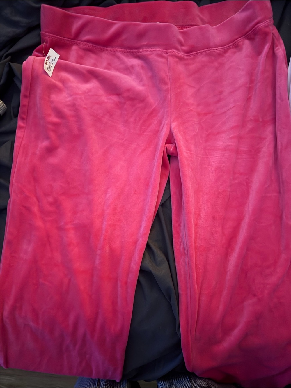 Juicy Couture Girls' Hot Pink Velvet Leggings
